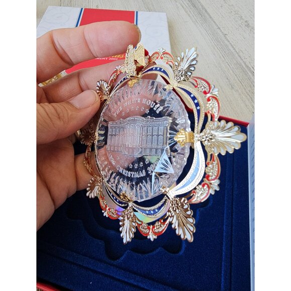 Vintage White House 2002 gold chandelier ornament new Xmas tree - Picture 4 of 9